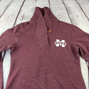 REDSHIRT Womens Cowl Neck Long Sleeve Maroon Sweatshirt Mississippi St XL NCAA